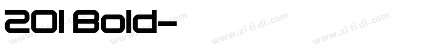 201 Bold字体转换